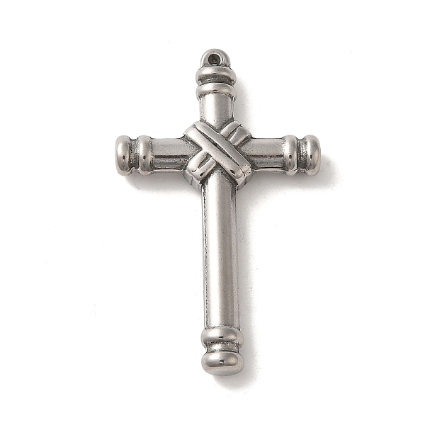 

PandaHall 304 Stainless Steel Pendants, Cross Charm, Religion, Stainless Steel Color, 50x30x6.5mm, Hole: 1.6mm 304 Stainless Steel Cross