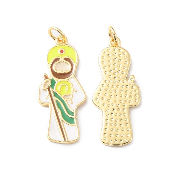 

PandaHall Rack Plating Brass Pendants with Jump Ring, with Enamel, Long-Lasting Plated, Real 18K Gold Plated, Cadmium Free & Lead Free...