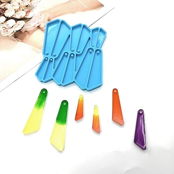 

PandaHall Triangle DIY Pendant Silicone Molds, Resin Casting Molds, For UV Resin, Epoxy Resin Jewelry Making, Deep Sky Blue, 121x101x6mm...