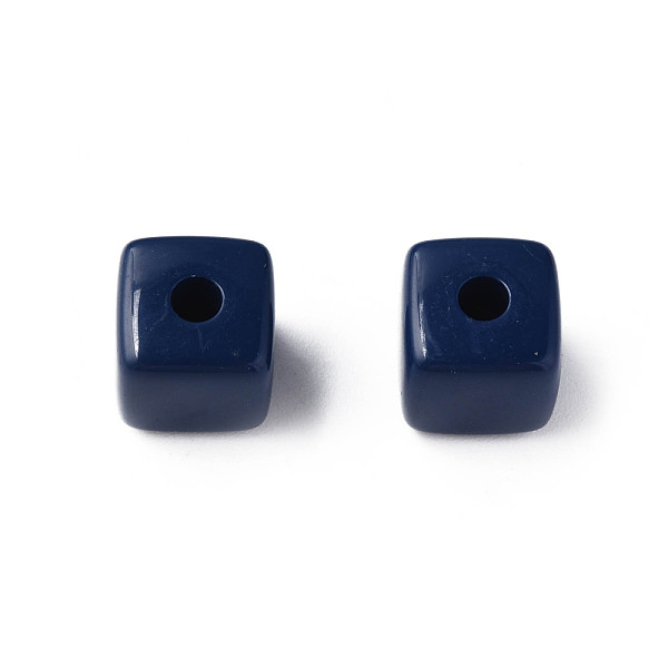 

PandaHall Opaque Acrylic Beads, Cube, Prussian Blue, 12.5x12.5x12.5mm, Hole: 3.5mm, about 263pcs/500g Acrylic Cube