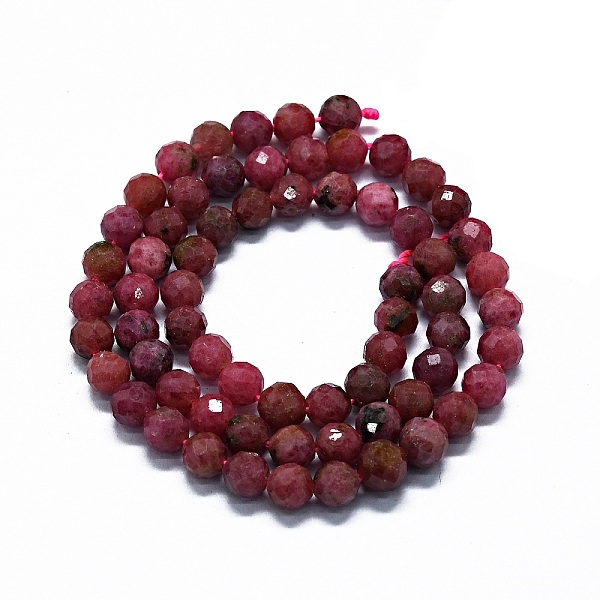 

PandaHall Natural Rhodonite Beads Strands, Faceted(64 Facets), Round, 6mm, Hole: 0.8mm, about 62~67pcs/strand, 15.16~15.55 inch(38.5~39.5cm)...