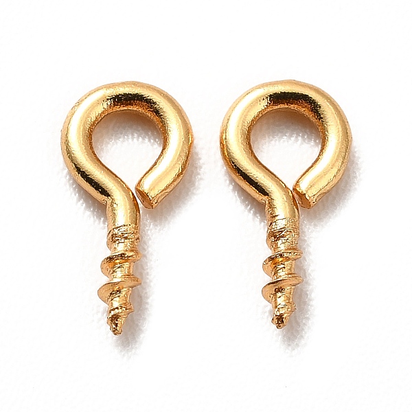 

PandaHall 304 Stainless Steel Screw Eye Pin Peg Bails, For Half Drilled Beads, Golden, 8x4x1mm, Hole: 2mm, Pin: 1mm 304 Stainless Steel