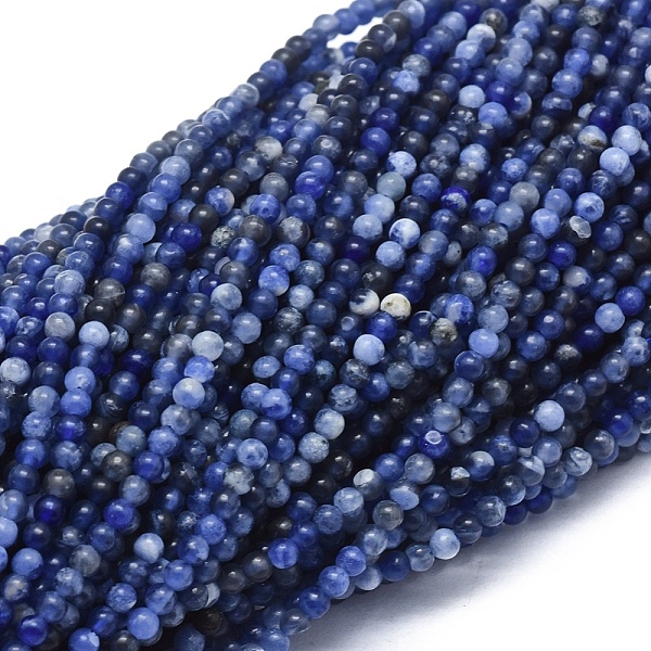 

PandaHall Natural Sodalite Beads Strands, Round, 2mm, Hole: 0.5mm, about 195pcs/strand, 15.35 inch(39cm) Sodalite Round