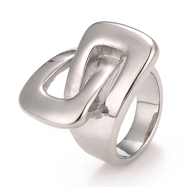 304 прямоугольное массивное кольцо из нержавеющей стали для женщин