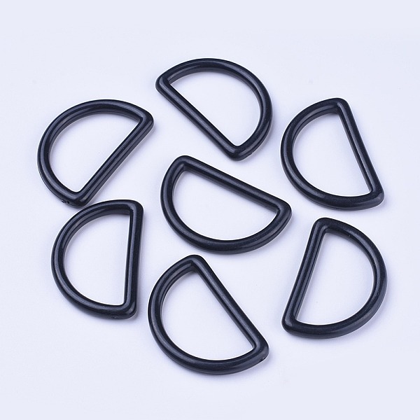 

PandaHall Plastic D Rings, Buckle Clasps, For Webbing, Strapping Bags, Garment Accessories, Black, 20.5x30x3.5mm, Inner Diameter: 23.5x14mm...