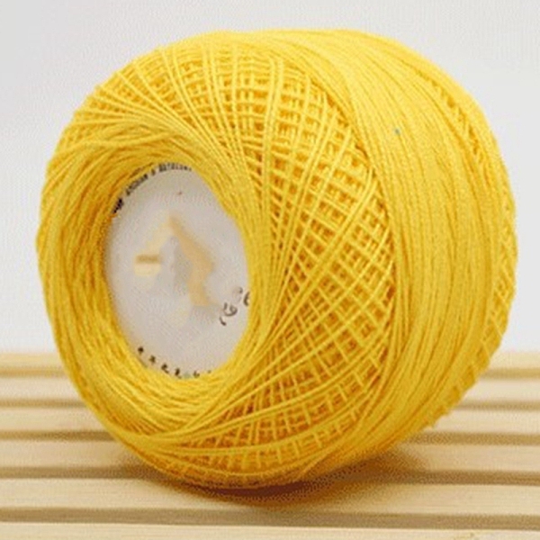 

PandaHall 45g Cotton Size 8 Crochet Threads, Embroidery Floss, Yarn for Lace Hand Knitting, Gold, 1mm Cotton Gold