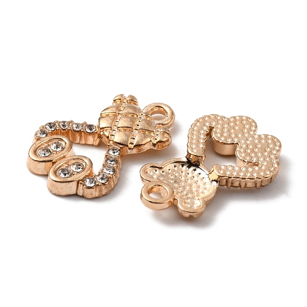 

PandaHall Alloy Crystal Rhinestone Pendants, Bear, Golden, 20x13x2.5mm, Hole: 1.8mm Alloy+Rhinestone Bear Clear