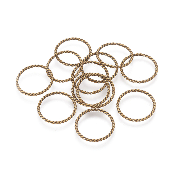 

PandaHall Alloy Linking Rings, Lead Free and Cadmium Free, Antique Bronze Color, about 26mm in diameter, 2mm thick, hole: 22mm Alloy Ring