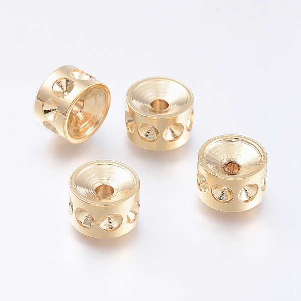 

PandaHall 304 Stainless Steel Beads Rhinestone Settings, Column, Golden, 8x5mm, Hole: 1.8mm, fit for 3mm rhinestone 304 Stainless Steel...