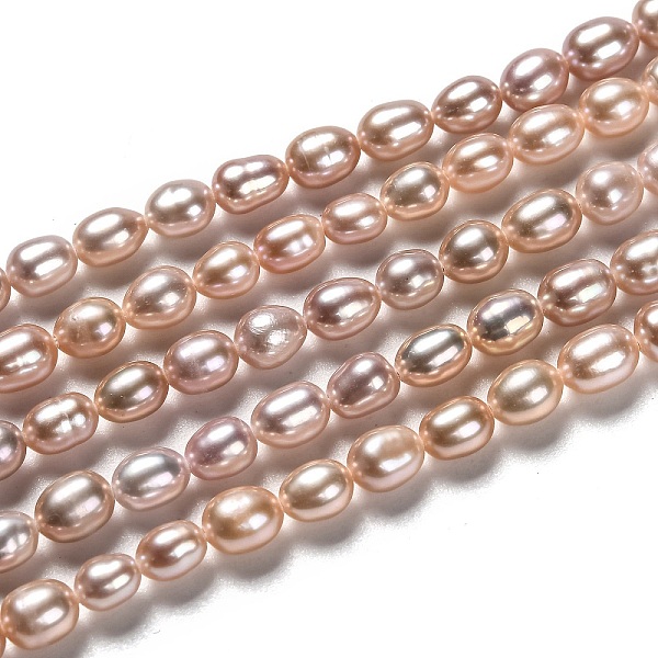 

PandaHall Natural Cultured Freshwater Pearl Beads Strands, Rice, Dyed, Rosy Brown, 5~7x4mm, Hole: 0.6mm, about 60pcs/strand, 14.17 inch...