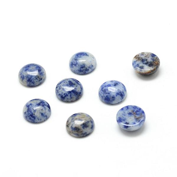 

PandaHall Natural Blue Spot Jasper Cabochons, Half Round, 10x5mm Blue Spot Jasper Half Round