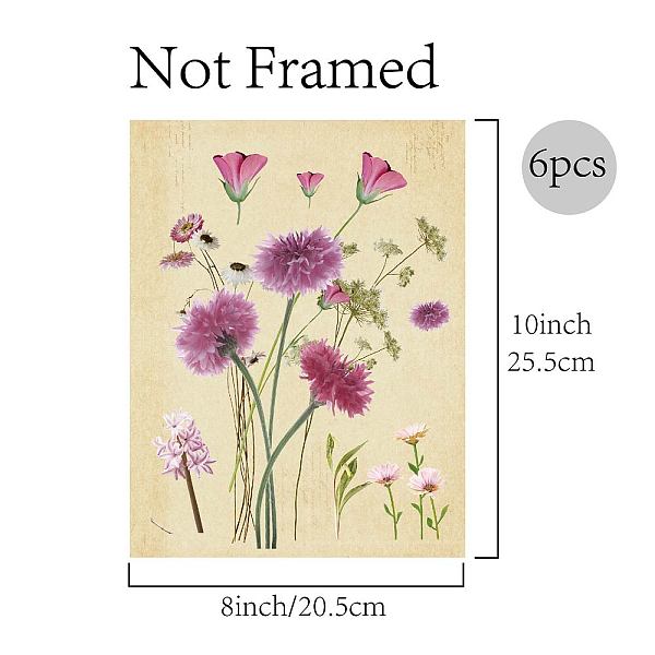 

PandaHall CREATCABIN Wildflower Wall Art Prints Paper Set of 6 Poster Floral Prints Botanical Plant Boho Modern Aesthetic for Men Women Room...