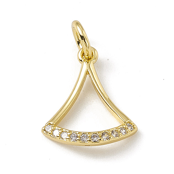 

PandaHall Brass Micro Pave Clear Cubic Zirconia Ginkgo Leaf Charms, with Open Jump Rings, Real 18K Gold Plated, 12.5x10.5x2.5mm, Hole: 2.7mm...