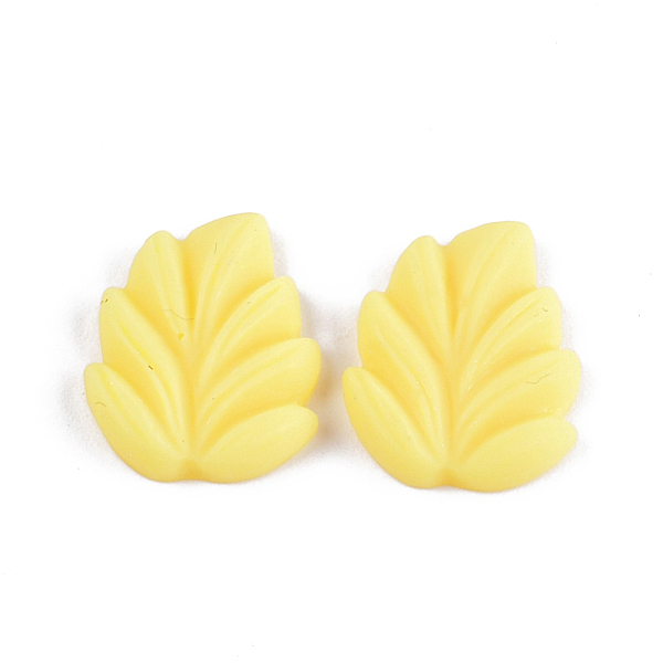 

PandaHall Resin Cabochons, Leaf, Yellow, 18x15x3mm Resin Leaf Yellow