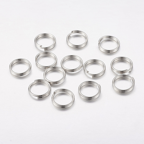 

PandaHall Iron Split Rings, Double Loops Jump Rings, Cadmium Free & Lead Free, Platinum, 8x1.4mm, about 6.6mm inner diameter, about...
