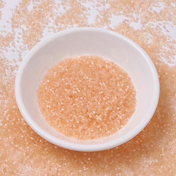 

PandaHall MIYUKI Delica Beads, Cylinder, Japanese Seed Beads, 11/0, (DB0821) Pale Apricot Silk Satin, 1.3x1.6mm, Hole: 0.8mm, about..., Orange