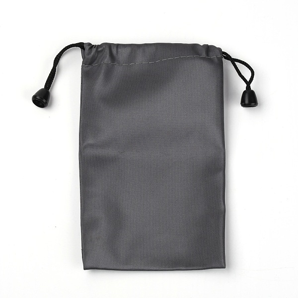 

PandaHall Water-proof Leather Storage Bag, Drawstring Bag, Rectangle, Gray, 16x10x0.4cm Cloth Gray