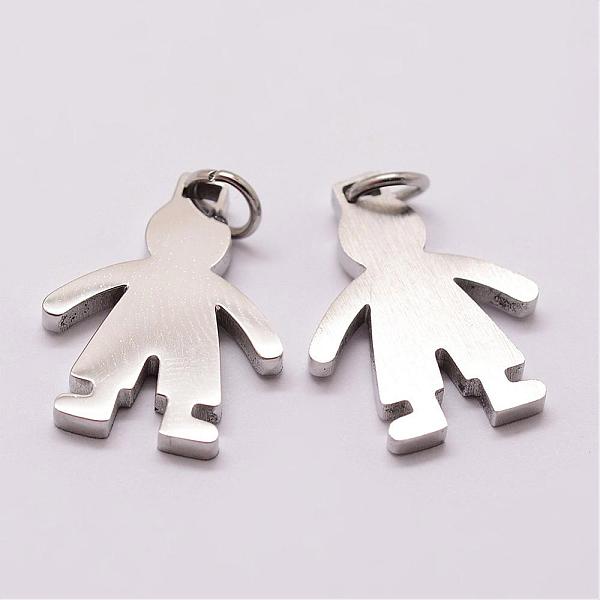 

PandaHall 316 Surgical Stainless Steel Pendants, Boy Silhouette Pendants, Stainless Steel Color, 18x14x2mm, Hole: 3mm 316 Surgical Stainless...
