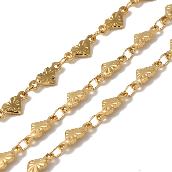 

PandaHall Ion Plating(IP) 304 Stainless Steel Heart Link Chains, Soldered, with Spool, Real 18K Gold Plated, 10x4.5x1.2mm, 10m/roll 304...