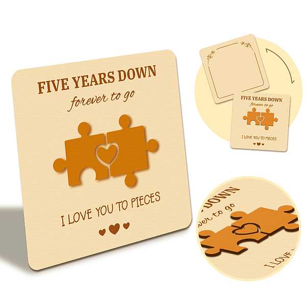

PandaHall Wooden Commemorative Cards, Square, Jigsaw, 130x130x4mm Wood Others