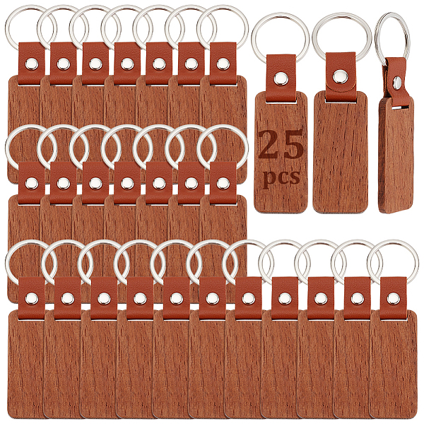 

PandaHall Rectangle Wood Blank Pendant Keychain, for DIY Craft Laser Engraving, Saddle Brown, 11.1cm Wood Rectangle