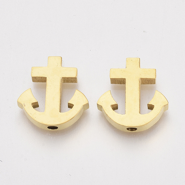 

PandaHall 304 Stainless Steel Beads, Anchor, Golden, 14.5x14x3mm, Hole: 1.8mm 304 Stainless Steel Anchor & Helm