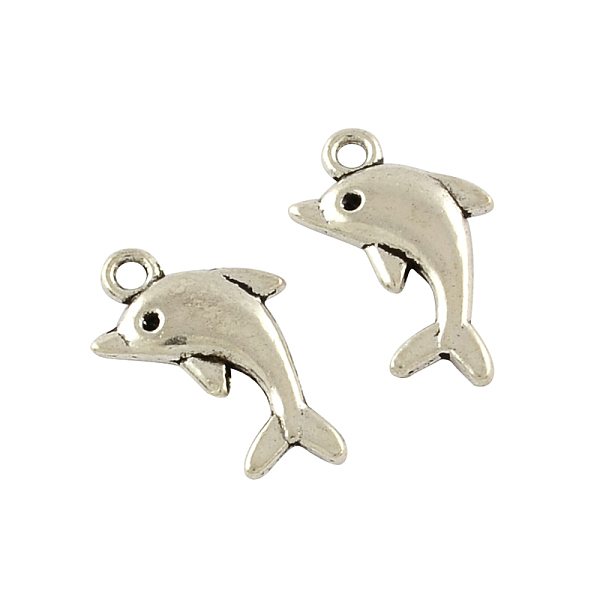 

PandaHall Tibetan Style Alloy Dolphin Pendant Rhinestone Settings, Cadmium Free & Lead Free, Antique Silver, Fit for 1mm rhinestone...