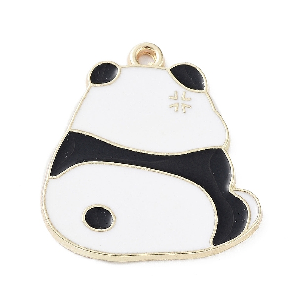 

PandaHall Alloy Enamel Pendants, Panda Charms, Golden, 26x24x1.5mm, Hole: 1.5mm Alloy+Enamel Panda White