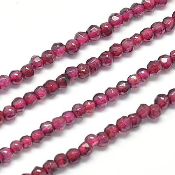 

PandaHall Natural Garnet Beads Strands, Faceted, Round, Cerise, 2mm, Hole: 0.5mm Garnet Round Red