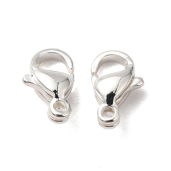 

PandaHall 304 Stainless Steel Lobster Claw Clasps, 925 Sterling Silver Plated, 9x5.5x3.5mm, Hole: 1.2mm 304 Stainless Steel