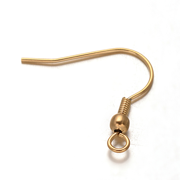 

PandaHall Ion Plating(IP) 304 Stainless Steel Earring Hooks, with Horizontal Loop, Real 18K Gold Plated, 20x21x3mm, 9 Gauge, Hole: 2mm 304...