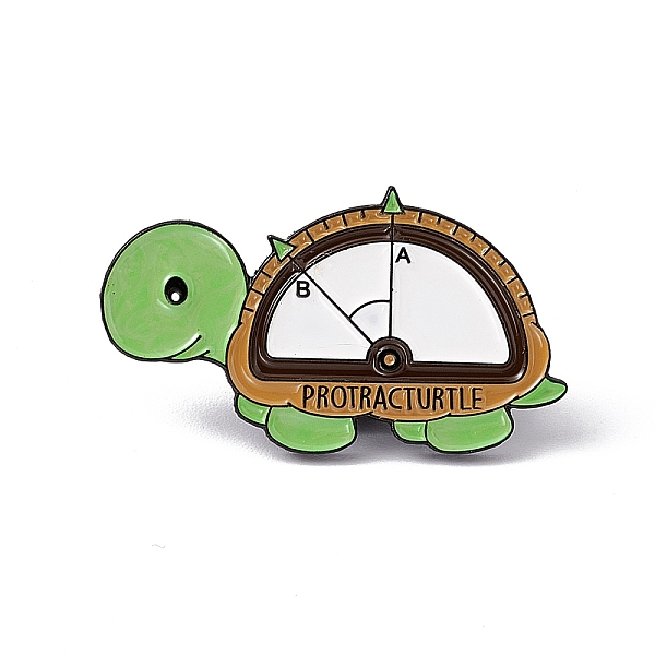 PandaHall Word Protracturtle Enamel Pin, Electrophoresis Black Alloy Brooch for Backpack Clothes, Tortoise Pattern, 17.5x30x2mm, Pin: 1.2mm...