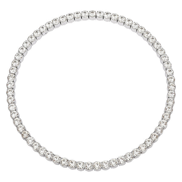 

PandaHall Plastic Bag Handles, with Crystal Rhinestone, Ring, 23.5x1.5cm, Inner Diameter: 21cm Plastic Ring Clear