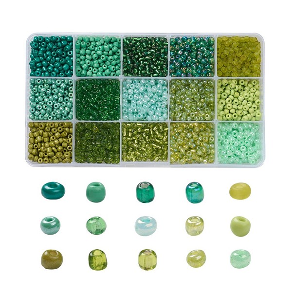 

PandaHall Glass Seed Beads, Silver Lined & Transparent & Trans. Colours Lustered & Trans. Colors Rainbow & Frosted Colors & Opaque Colours..., Multicolor