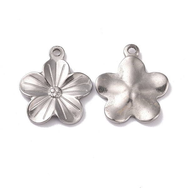 

PandaHall 304 Stainless Steel Pendants, Flower, Stainless Steel Color, 23x20x2mm, Hole: 2mm 304 Stainless Steel Flower