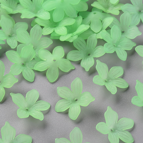 

PandaHall Frosted Acrylic Bead Caps, 20x21.5x4.5mm, Hole: 1.6mm, about 1630pcs/500g Acrylic