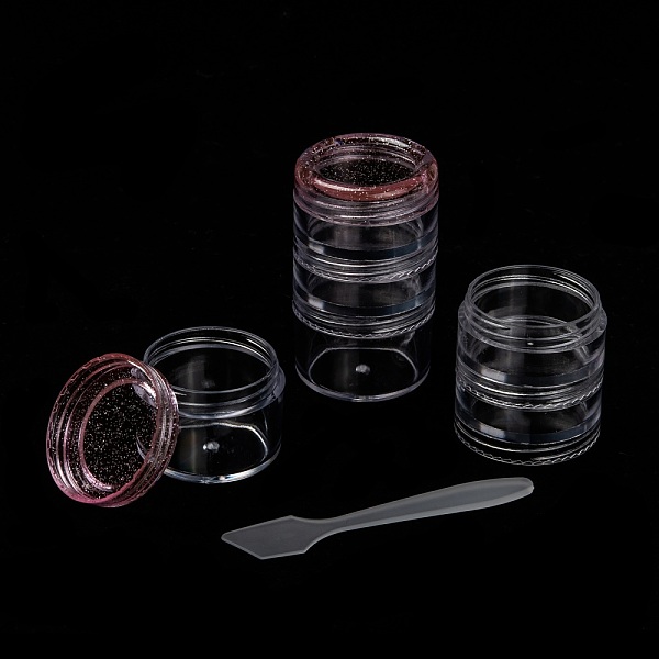 

PandaHall Plastic Cream Jar, Cosmetic Containers, Column, 3 Vials, Mixed Color, 62x38mm Plastic Multicolor