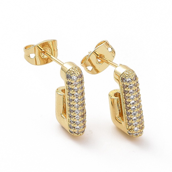 

PandaHall Clear Cubic Zirconia Rectangle Stud Earrings, Brass Jewelry for Woman, Golden, 14x8.5x3.5mm, Pin: 0.7mm Cubic Zirconia Rectangle...