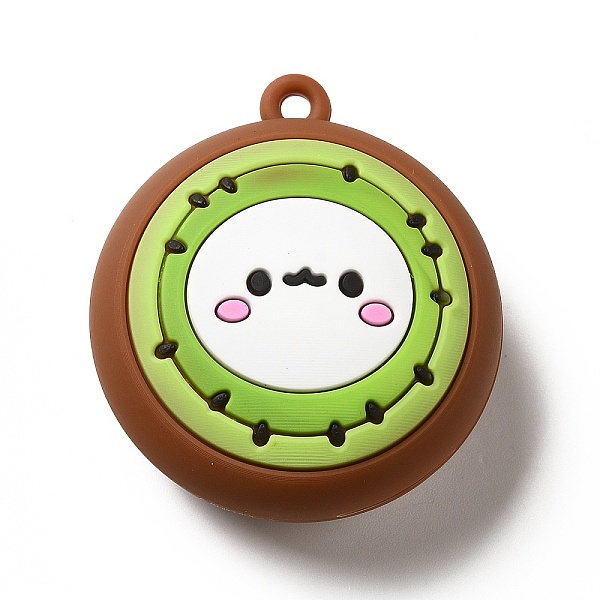 

PandaHall Fruit Theme PVC Pendants, Kiwi Fruit, Saddle Brown, 44x39.5x19.5mm, Hole: 3mm PVC Fruit