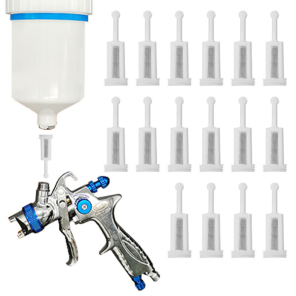 

PandaHall SUPERFINDINGS Disposable Gravity Spray Gun Filters Fine Mesh, for Straining and Catching Dirt Particles in Paint Coating, White...