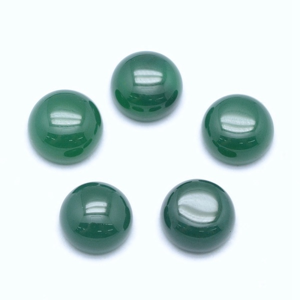 

PandaHall Natural Agate Cabochons, Flat Round, Dyed & Heated, 8x3~4mm Natural Agate Flat Round