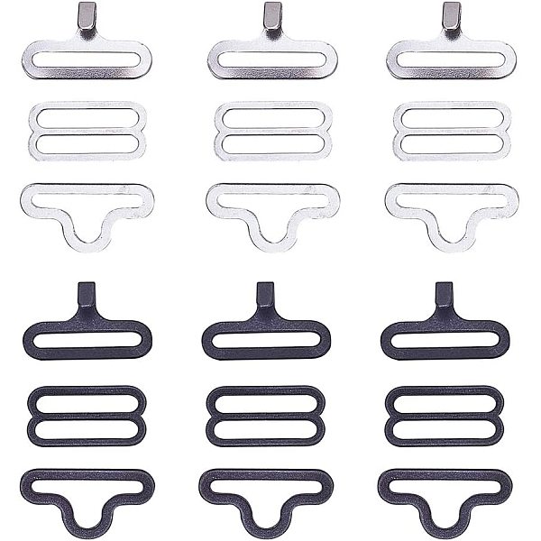 

PandaHall Iron Clasps,100 Sets Iron Belt Clasps Replacement Buckle for Garment Replacement, Hole: 2.5x19mm Iron