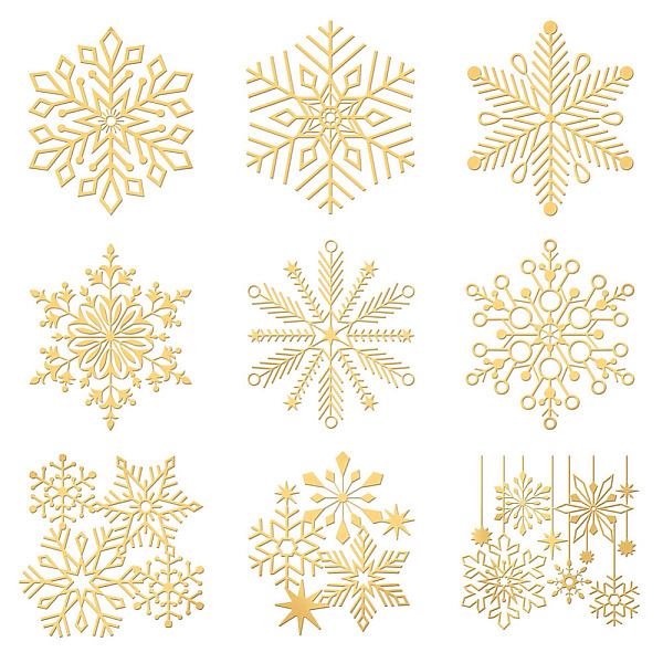 

PandaHall Nickel Decoration Stickers, Metal Resin Filler, Epoxy Resin & UV Resin Craft Filling Material, Winter Theme, Snowflake Pattern...
