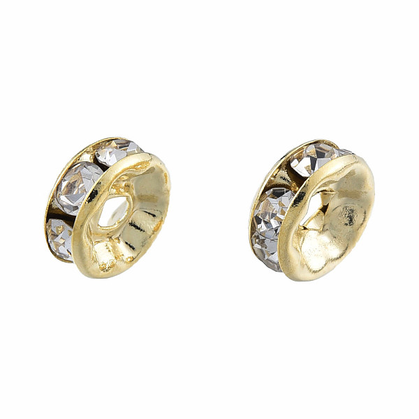 

PandaHall Brass Pave Clear Cubic Zirconia Beads, Nickel Free, Flat Round, Real 14K Gold Plated, 7.5x3mm, Hole: 1.8mm Brass+Cubic Zirconia...