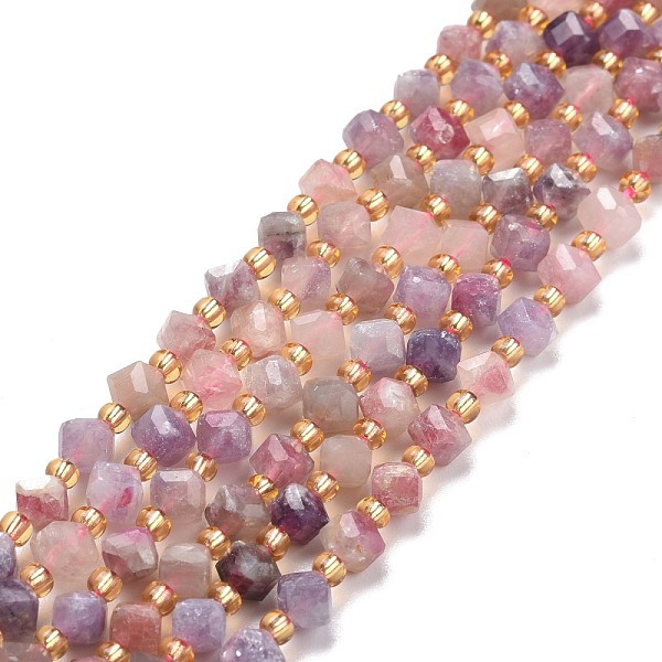 

PandaHall Natural Tourmaline Beads Strands, with Seed Beads, Faceted, Diagonal Cube Beads, 5~6x5~6x4~5mm, Hole: 1mm, about 49~55pcs/strand...