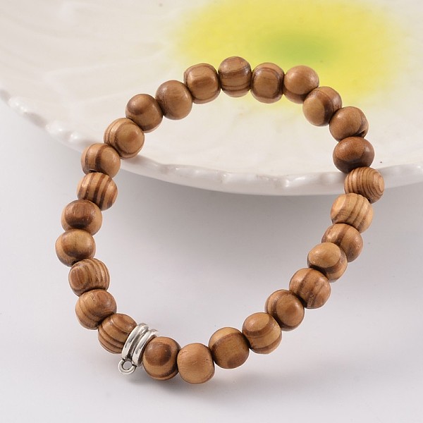Round Wood Beaded S… - image