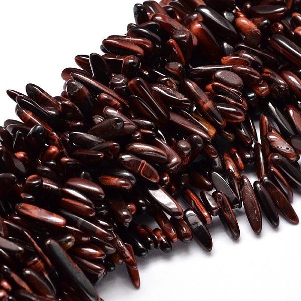 

PandaHall Natural Tiger Eye Chip Beads Strands, Dyed & Heated, 8~30x5~12mm, Hole: 1mm, about 15.3 inch~15.7 inch Tiger Eye Chip