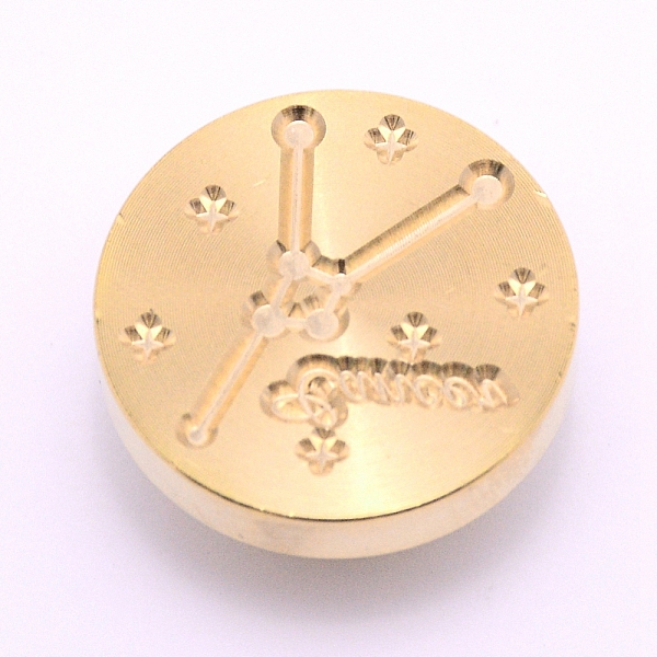

PandaHall Brass Wax Sealing Stamp Head, for Post Decoration DIY Card Making, Constellation, Light Gold, Cancer, 25.5x14.5mm, Hole: 7mm Brass...