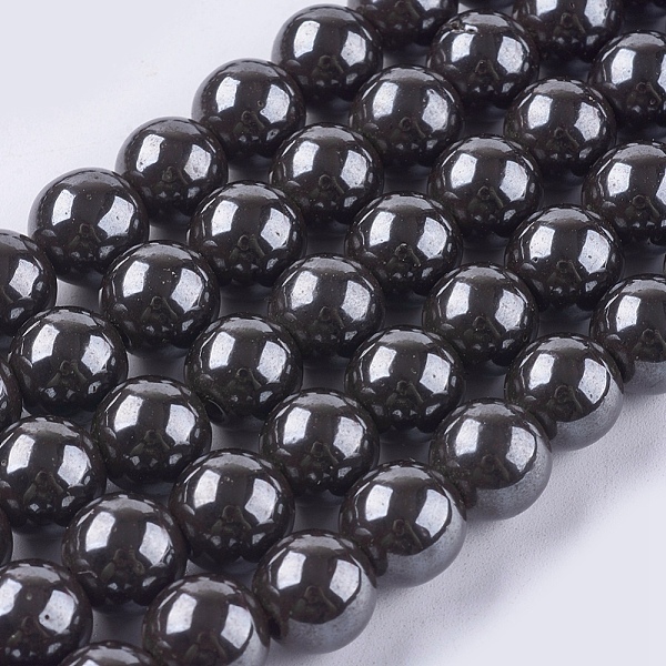 

PandaHall Magnetic Synthetic Hematite Beads Strands, Grade A, Round, Black, 10mm, Hole: 2mm, 15.5 inch Magnetic Hematite Round Black