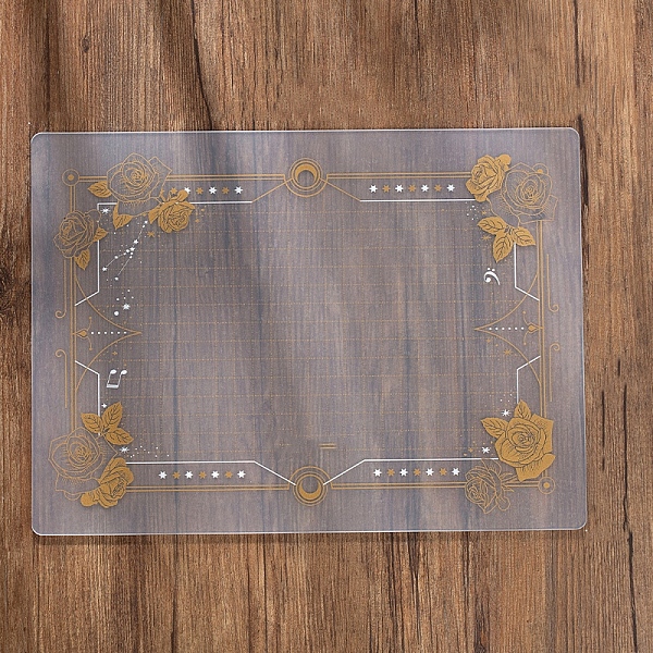 

PandaHall Plastic Cutting Mat, Cutting Board, for Craft Art, Rectangle with Flower Pattern, Clear, 22x30cm Plastic Rectangle Clear